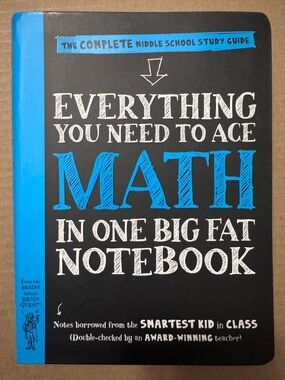 Everything You Need to Ace Math In One Big Fat Notebook - Blue & Black